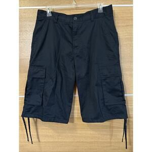 Access Original Fit Men's Sz 38 Flat Front Cargo Pockets Shorts Black